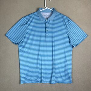 Grayson & Dunn Polo Shirt Mens Extra Large Blue Performance Preppy Golfing Adult